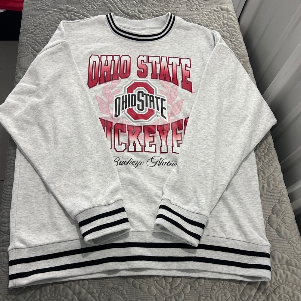 Gameday Baggy Oversized Ohio State Buckeyes Varsity Crewneck Sweatshirt XL